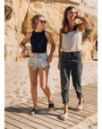Premium white vegan sandals YANG, monochrome, comfortable straps, soft footbed, slip-resistant sole, durable, fair fashion by Fünve at brixbailey.com