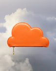 Orange Leather Cloud Purse