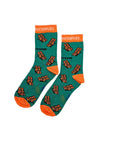 CAREFREE BUTTERFLIES ORGANIC COTTON KIDS SOCKS