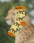 CARING CHEETAHS ORGANIC COTTON KIDS SOCKS