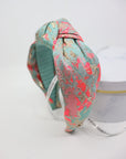 Misty Top Knot Headband – Neon & Gold Silk Luxury by Eva Oherjus at www.brixbailey.com