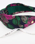 Flora Green Silk Knot Headband