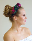 Flora Green Silk Knot Headband