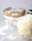 Mulberry Silk Headband – Hand-Beaded Elegance & Luxury by Eva Oherjus at www.brixbailey.com