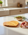 Handmade Olive Wood Heart Shaped Cutting Board | Romantic Gift Cheese & Serving Board | Natural Grain | 20 cm · 25 cm · 30 cm