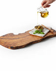 Handmade Olive Wood Large Live Edge Serving Board | Freeform Sushi Charcuterie & Sharing Platter Board | Unique Natural Grain | 40–70 cm