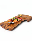 Handmade Olive Wood Large Live Edge Serving Board | Freeform Sushi Charcuterie & Sharing Platter Board | Unique Natural Grain | 40–70 cm