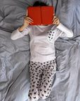 Women's Long Sleeve Pima Cotton Pyjama Set – Black & White Vicuña Print