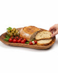 Olive Wood Charcuterie Board | Rustic Live Edge Serving Platter Cheese Tray