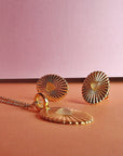 Gold Celeste Moonstone Heart Necklace