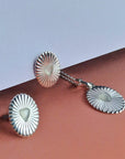 Silver Celeste Moonstone Heart Necklace