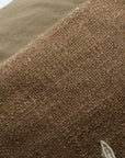 Luxury Ila Cushion in Olive Brown Cotton with Hand Embroidered Floral Design, Stylish Home Decor by Ella James at brixbailey.com