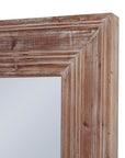 Stylish Washed Wood Large Mirror | Modern Farmhouse Decor
