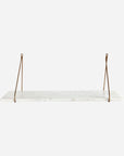 White Marble Shelf with Gold Brackets