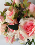 Pack of 6 x 80cm Artificial Pink Rose Stem - 18 flowers-4