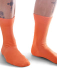Plain Bamboo Socks - Sunset Tangerine
