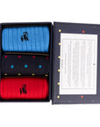 Multi Spot Sock Box - 3 Pairs of Bamboo Socks (His)