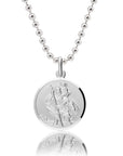 Classic St Christopher Necklace Sterling Silver 20mm