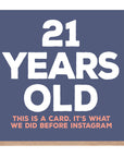 21 Years Old Birthday Card