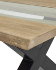 Rustic Live Edge Acacia Coffee Table | Natural Wood Centerpiece