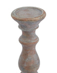 Elegant Siena Brown Column Candle Holder | Modern Home Decor