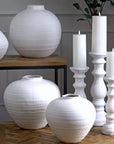 Elegant Large Matt White Ceramic Vase | Modern Home Decor