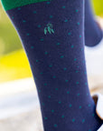 Spotted Navy Bamboo Socks