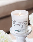 Burnt Out Natural Wax Glass Candle