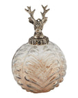Coffee Ombre Stag Glass Bauble