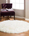 Natural Sheepskin Ivory Carpet - Round