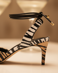 Jaborandi Animal Print Calf Leather Heels – 6.5cm Strappy