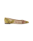 Pindaiva Beige Suede Embroidered Ballerinas