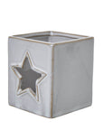 White Ceramic Star Tealight Holder