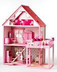 White Two Storey Wooden Dollhouse