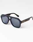 No One Messes with Malone - Sleek Black Aviator Sunglasses with Dark Grey Lens | 100% UV Protection & Bioacetate Frames by Reecy at brixbailey.com