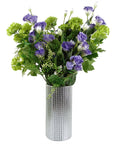 Pack of 6 x Artificial Flowers Purple Wild Rose Stem - 6 Flowers 80cm-2