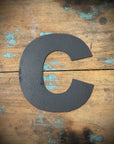 12" and 5" Black Fat Font Metal Letters.
