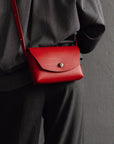 Red Leather Clutch Bag for Stylish Evenings