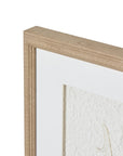 White Feather Artwork in Beaded Wood Frame