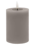 Elegant Grey LED Wax Candle | Melt Effect 3x4 | Luxe Collection
