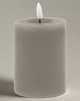 Grey Melt Effect LED Candle Soft Glow No Wax Woes