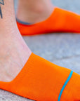 Neon Orange "No-Show" Bamboo Socks