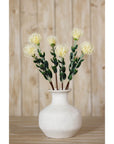 Cream Protea Pincushion Faux Flower Stem