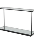 Black Console Table with Framed Modern Design