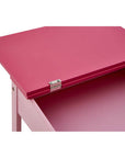 Jordan Pink Kids Desk and Stool Set with Storage