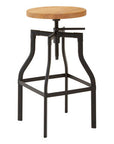 New Foundry Ash Wood Adjustable Bar Stool