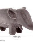 Jungle Safari Grey Faux Fur Elephant Kids Stool