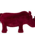 Jungle Safari Maroon Faux Fur Rhino Kids Stool
