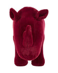 Jungle Safari Maroon Faux Fur Rhino Kids Stool