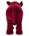 Jungle Safari Maroon Faux Fur Rhino Kids Stool